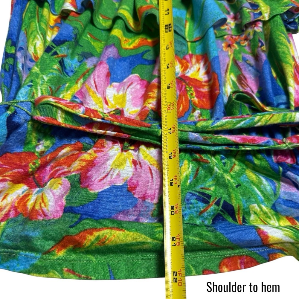 Lauren Ralph Lauren Floral Jersey Knit Off The Shoulder Blouse Resort Travel‎ M - Picture 11 of 11